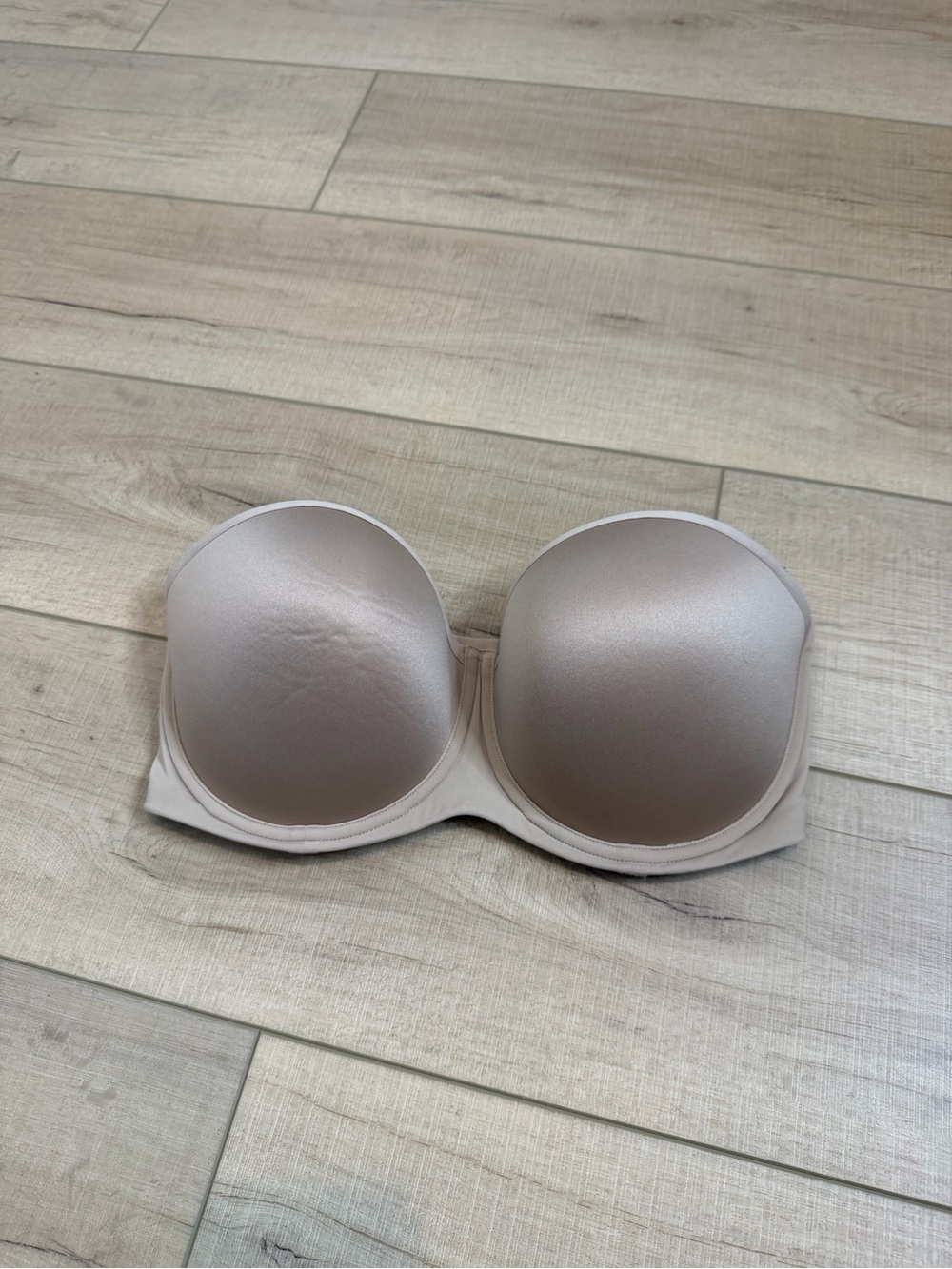 ThirdLove 24/7 Classic Strapless Bra Womens 34F Nude Beige Underwire